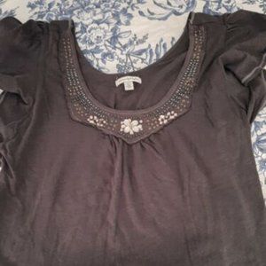 American Eagle Women's Jeweled Top